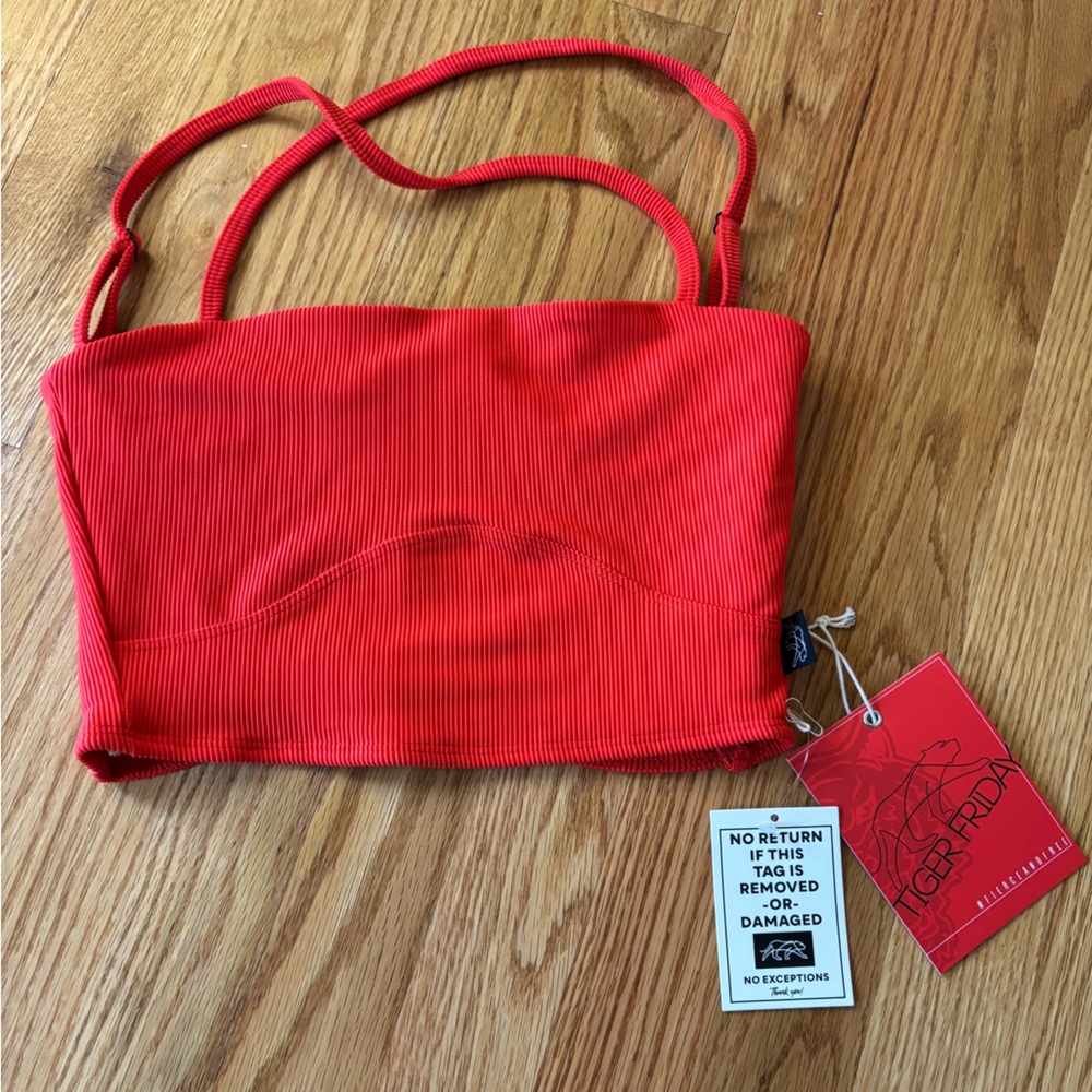 Tiger Friday Morgan Crop Top - Cherry